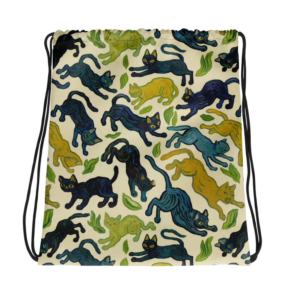 Velvet Alley Cats on Drawstring Bag — Photo
