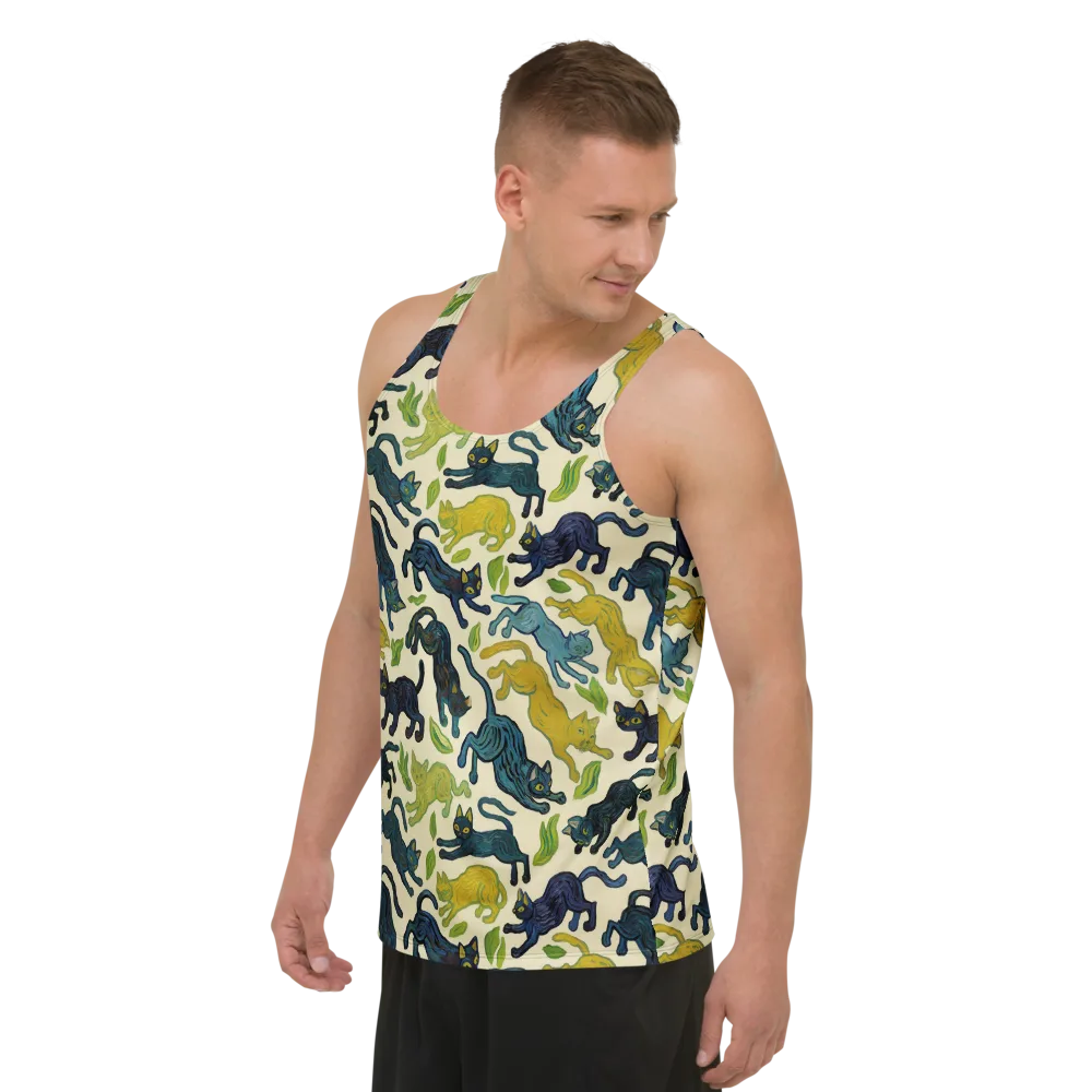 Velvet Alley Cats on Men's Tank Top — Left Front