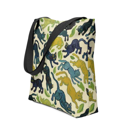 Velvet Alley Cats on a Tote Bag