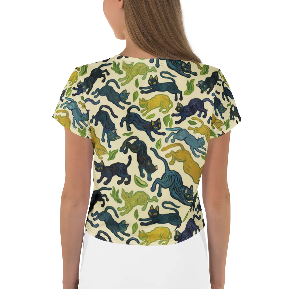 Velvet Alley Cats on Crop Tee — Back