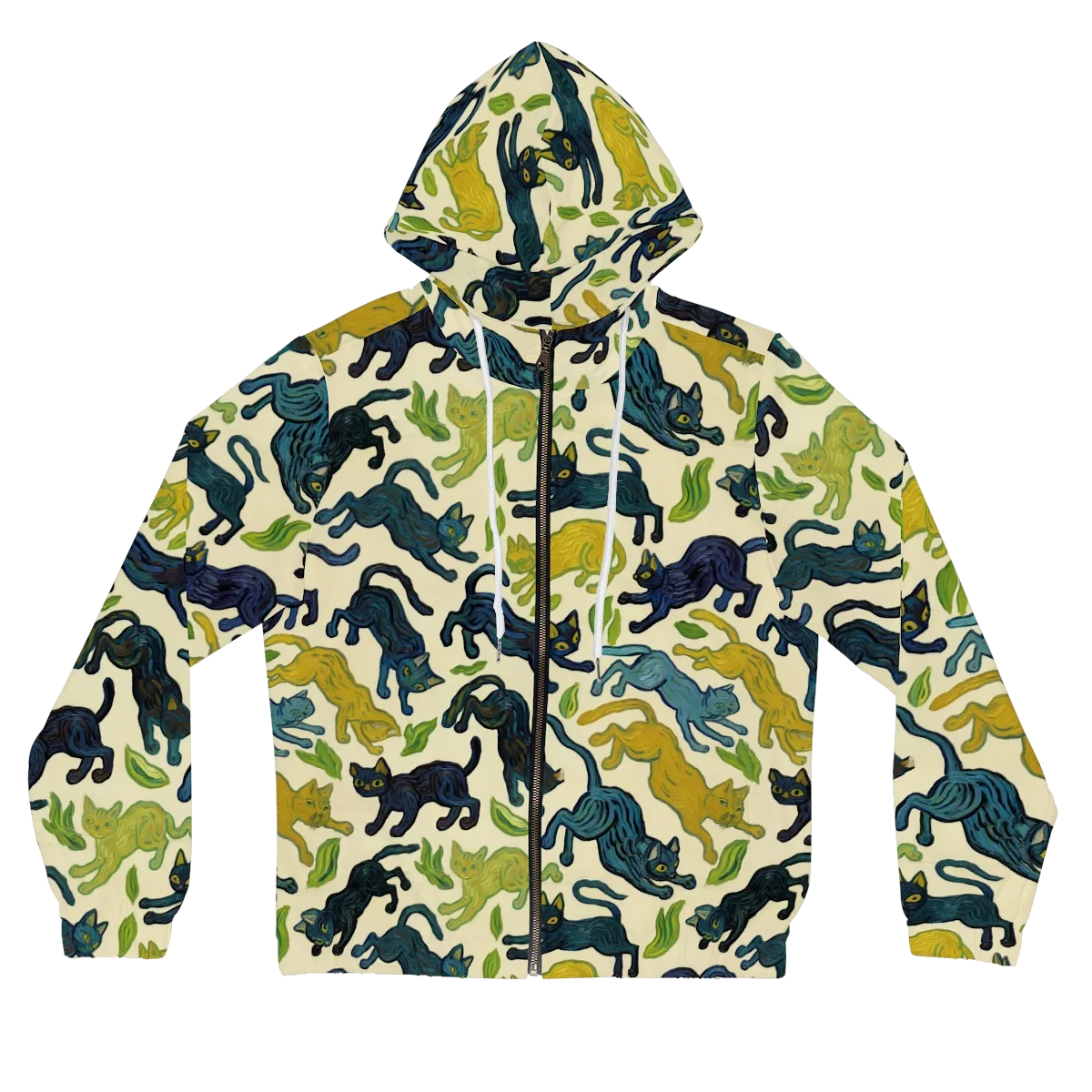 Velvet Alley Cats on Women's Full-Zip Hoodie — Front