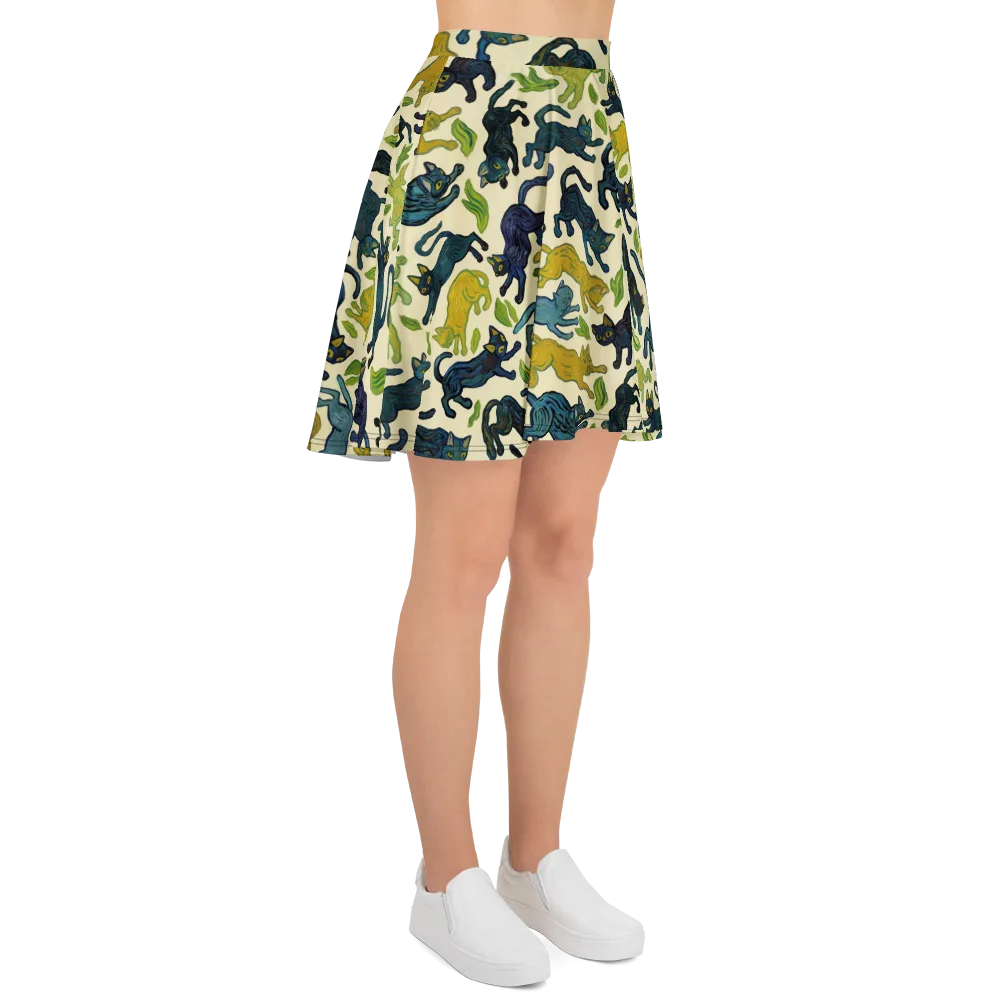 Velvet Alley Cats on Skater Skirt — Right