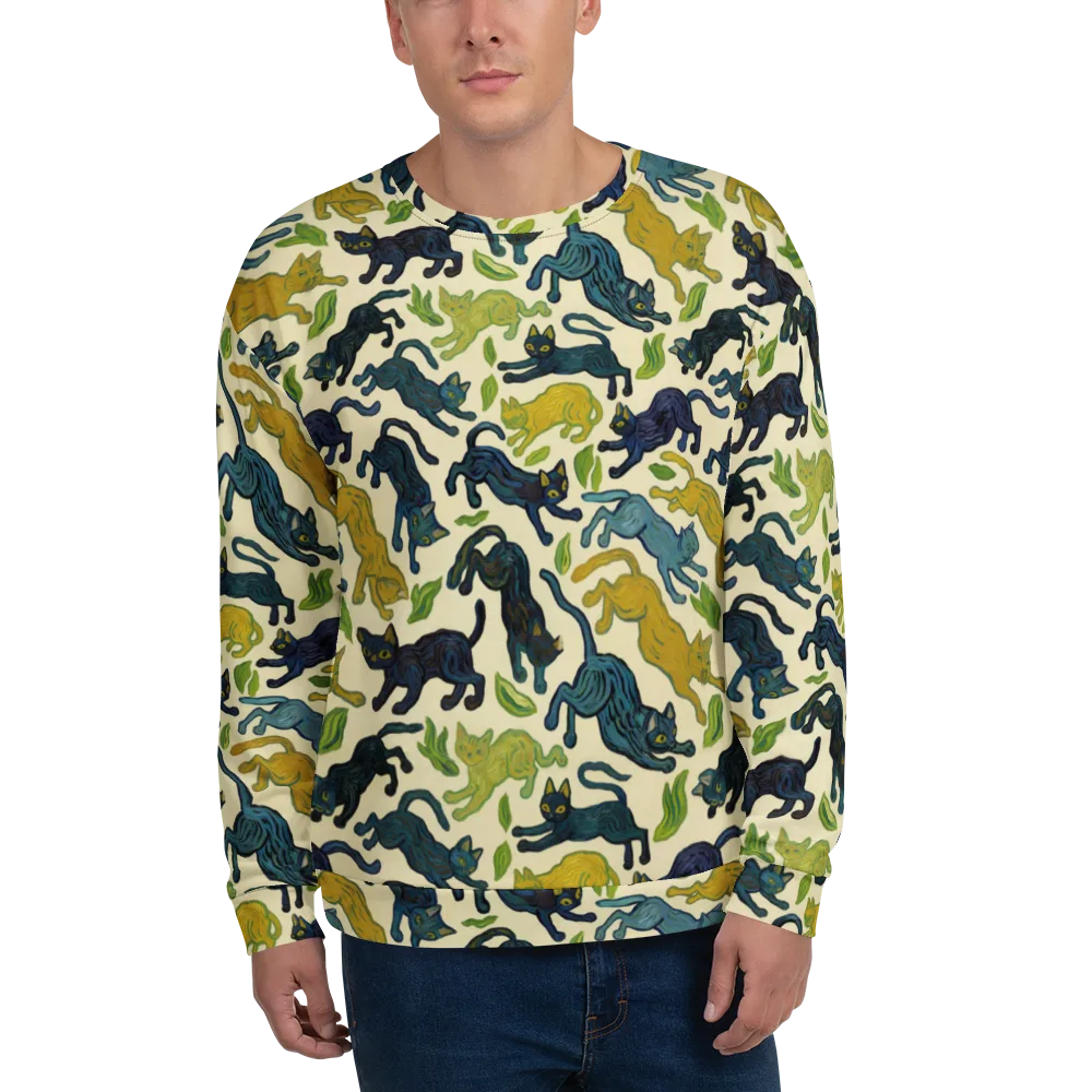 Velvet Alley Cats on Sweatshirt — Front