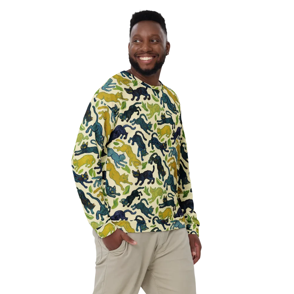 Velvet Alley Cats on Sweatshirt — Front