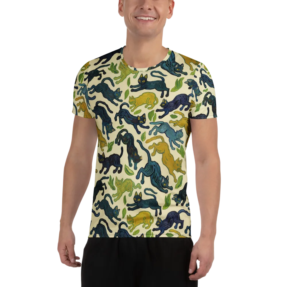 Velvet Alley Cats on Men's Athletic T-Shirt — Front