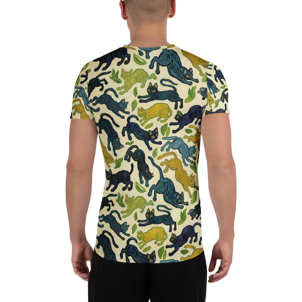 Velvet Alley Cats on Men's Athletic T-Shirt — Back
