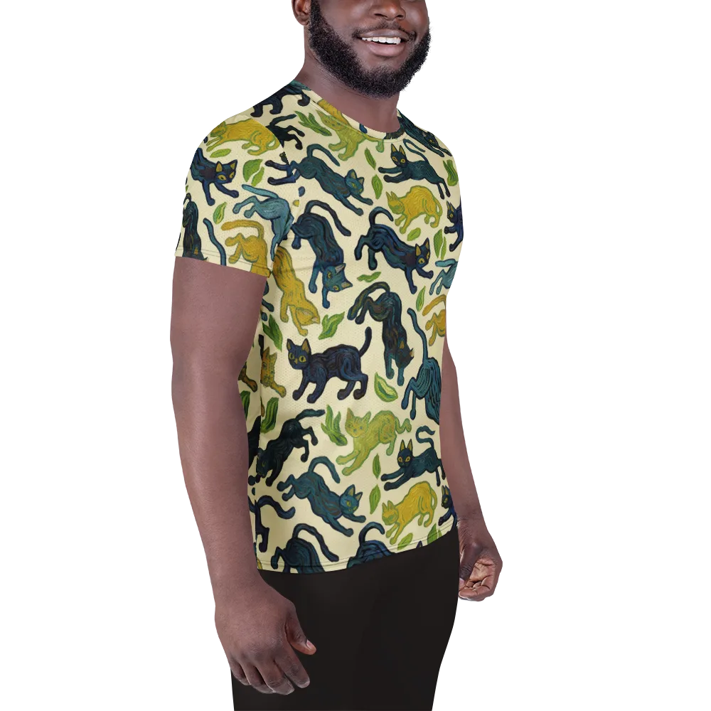 Velvet Alley Cats on Men's Athletic T-Shirt — Right