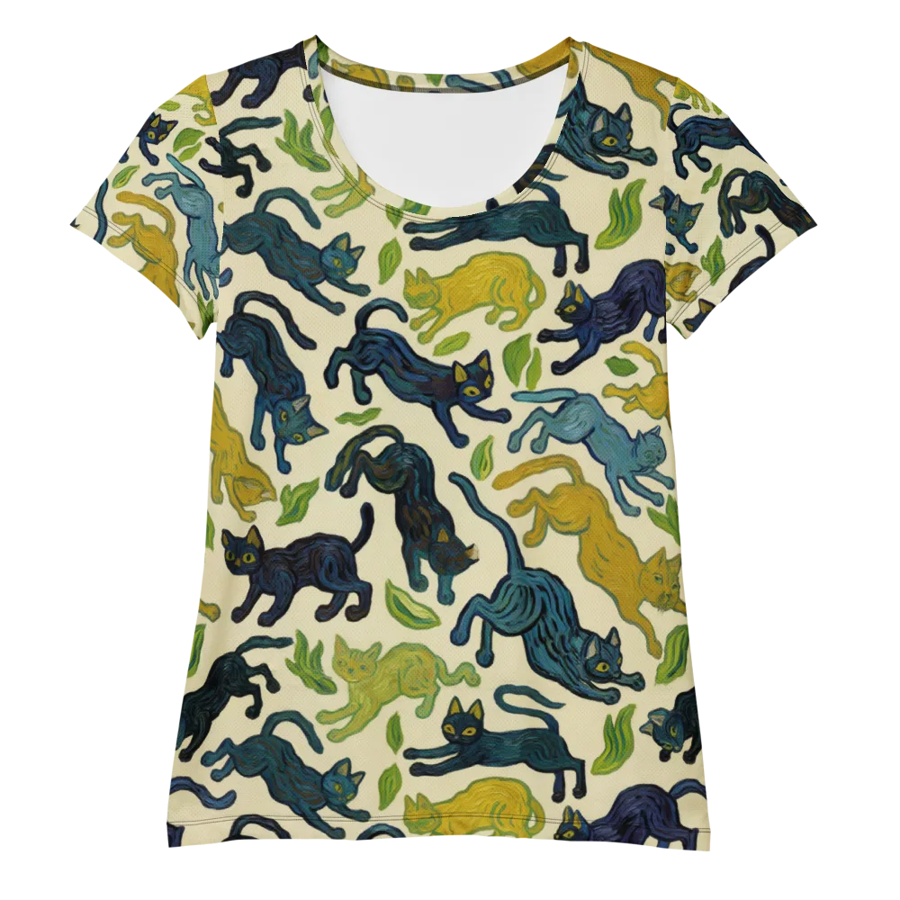 Velvet Alley Cats on Women's Athletic T-Shirt — Front