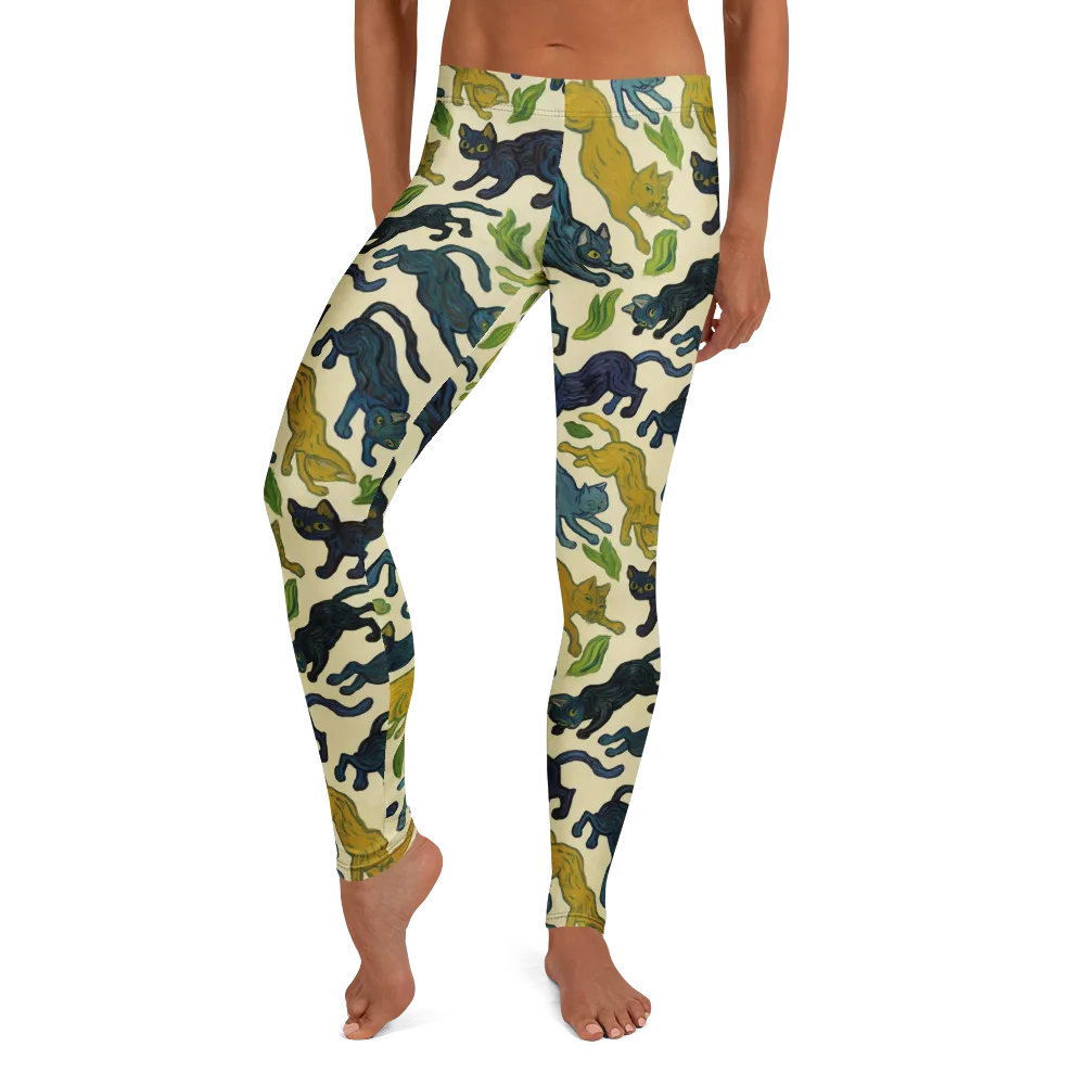 Velvet Alley Cats on Leggings — Front
