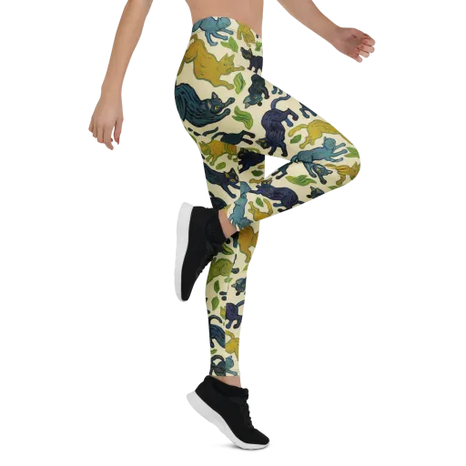 Velvet Alley Cats on a Leggings