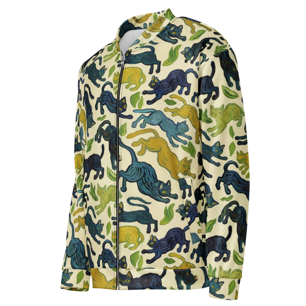 Velvet Alley Cats on Bomber Jacket — Left Front