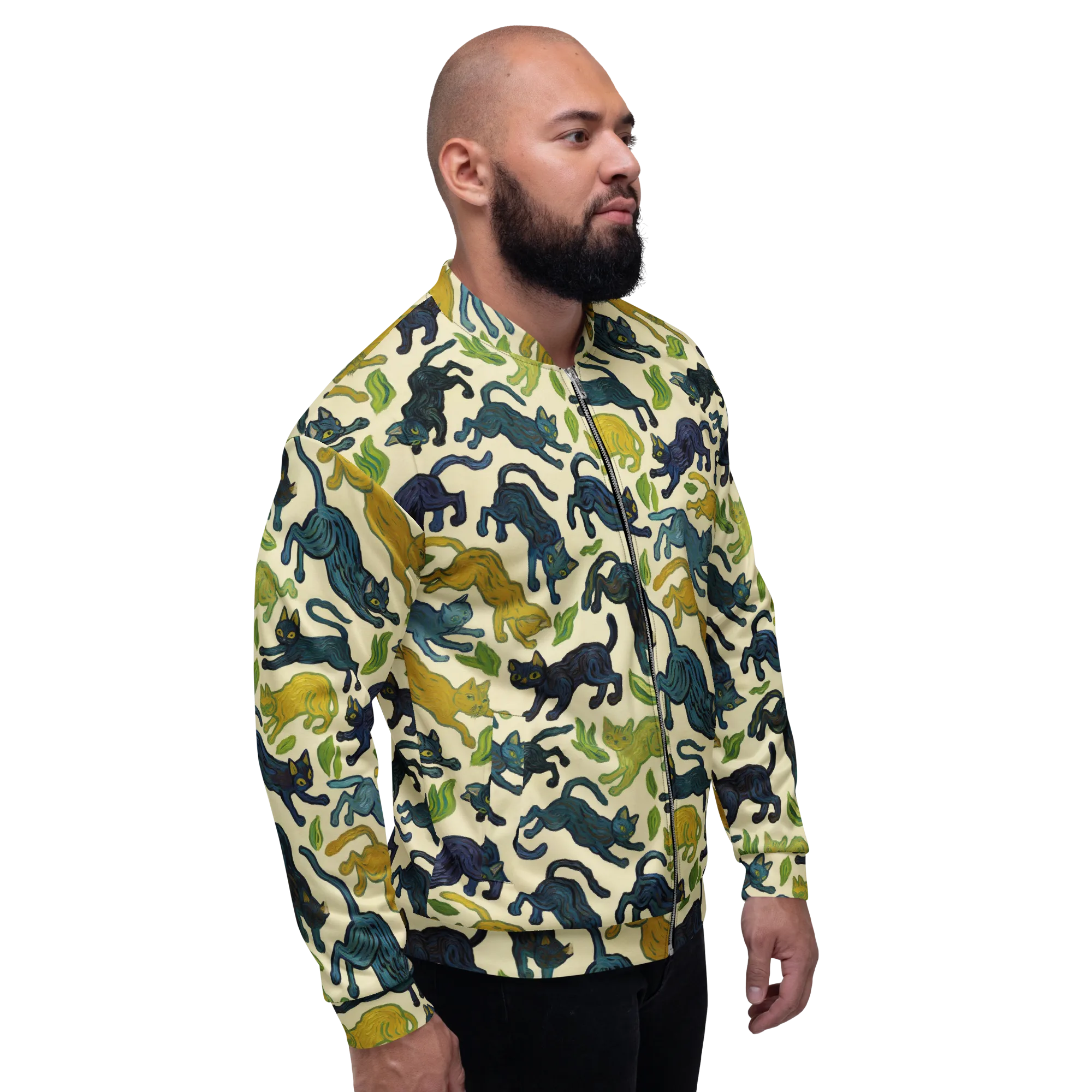 Velvet Alley Cats on Bomber Jacket — Right