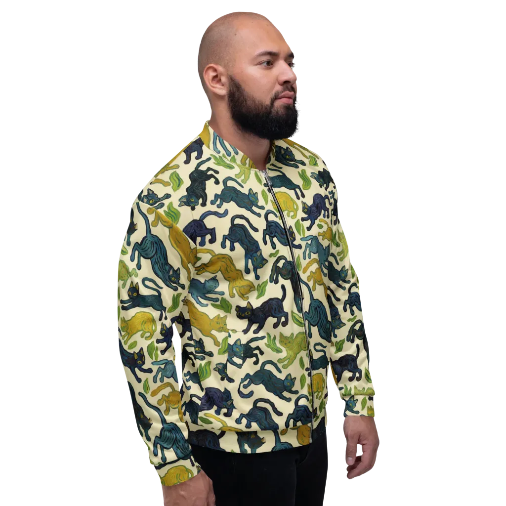 Velvet Alley Cats on Bomber Jacket — Right