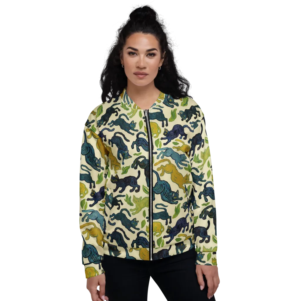 Velvet Alley Cats on Bomber Jacket — Front