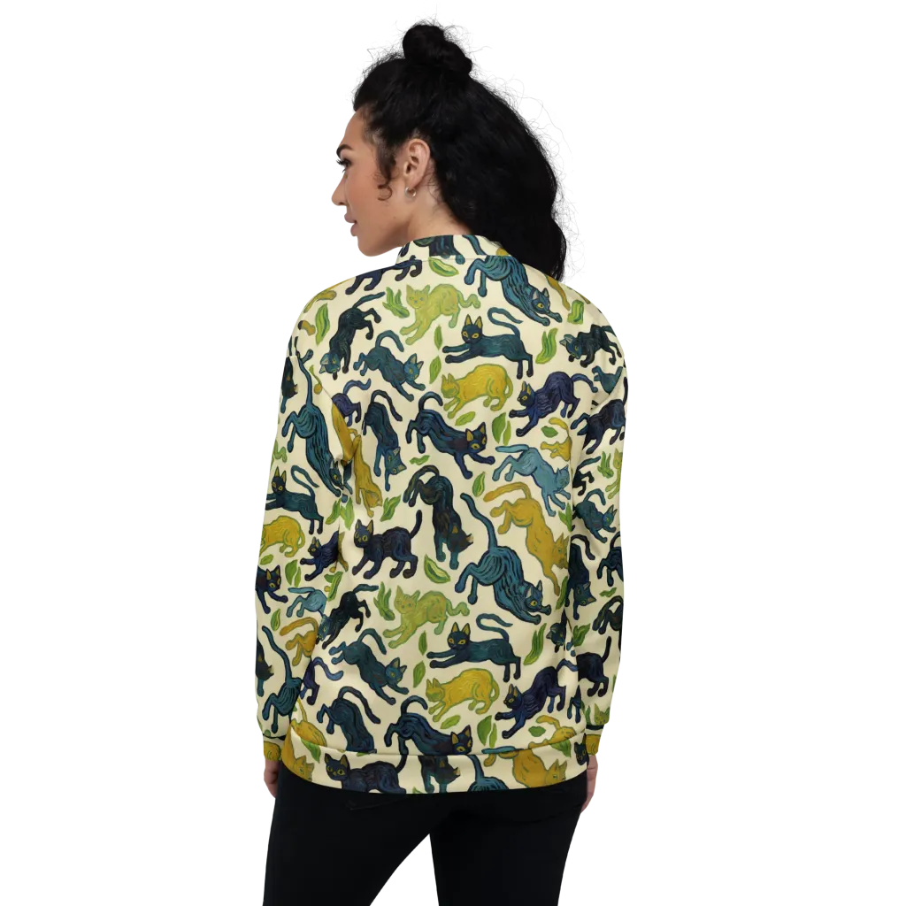 Velvet Alley Cats on Bomber Jacket — Back