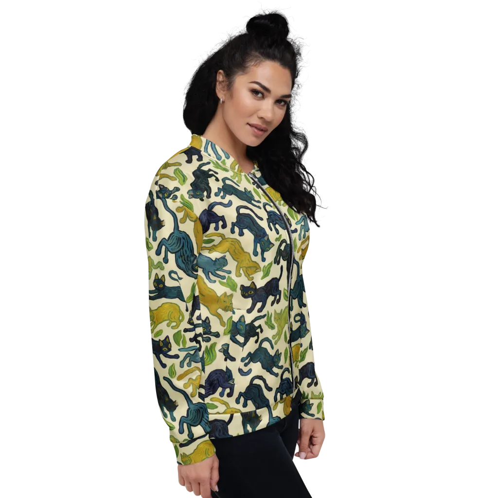 Velvet Alley Cats on Bomber Jacket — Right