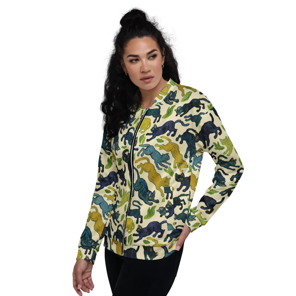 Velvet Alley Cats on Bomber Jacket — Left