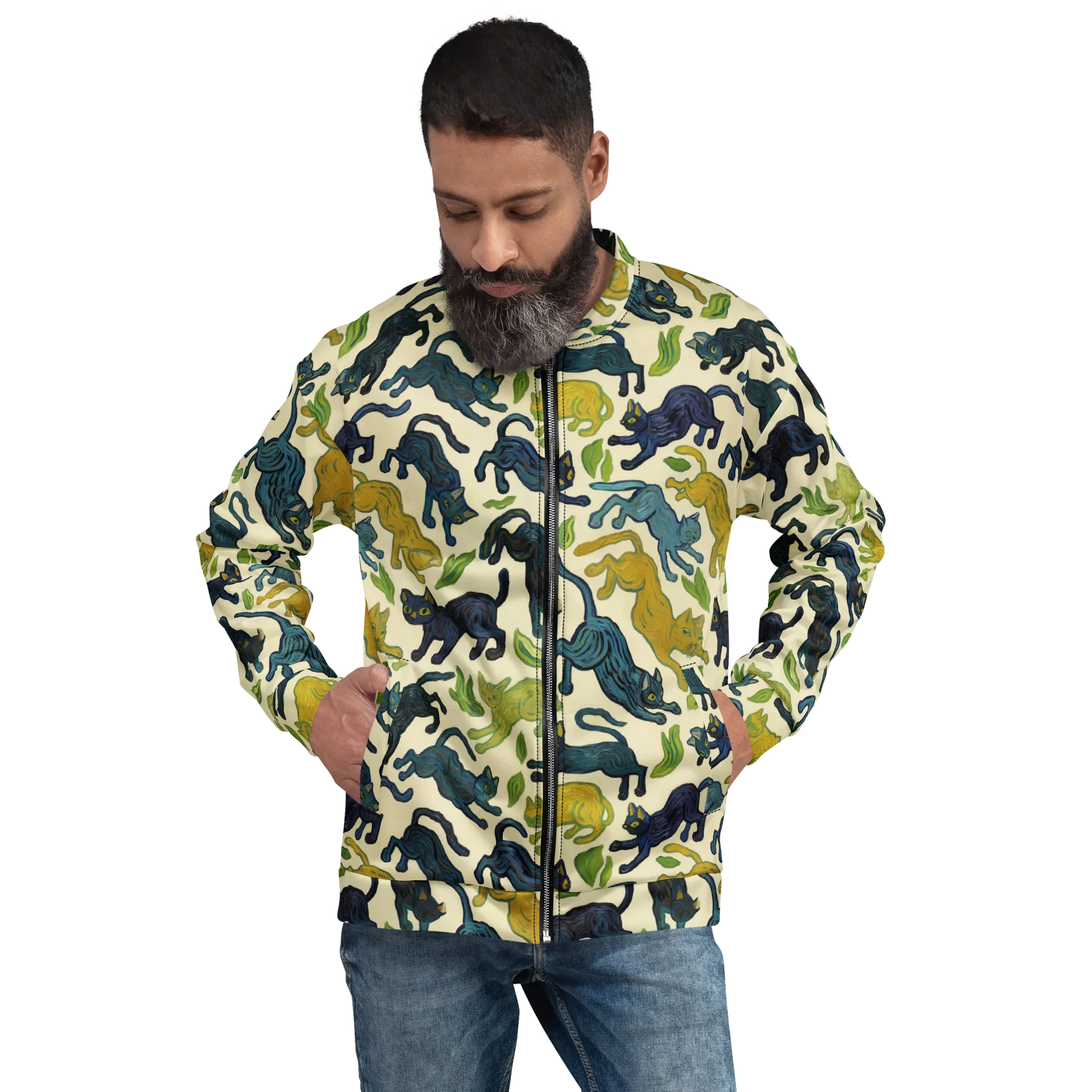 Velvet Alley Cats on Bomber Jacket — Front