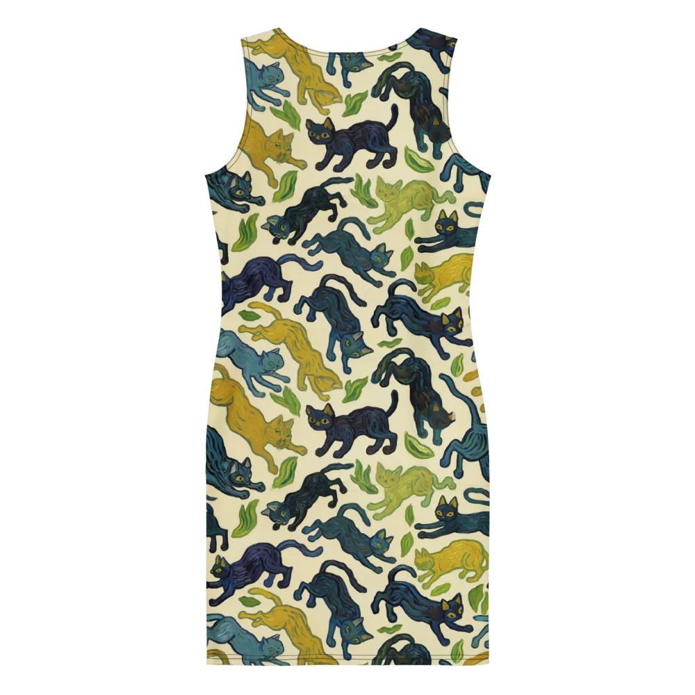 Velvet Alley Cats on Bodycon Dress — Back
