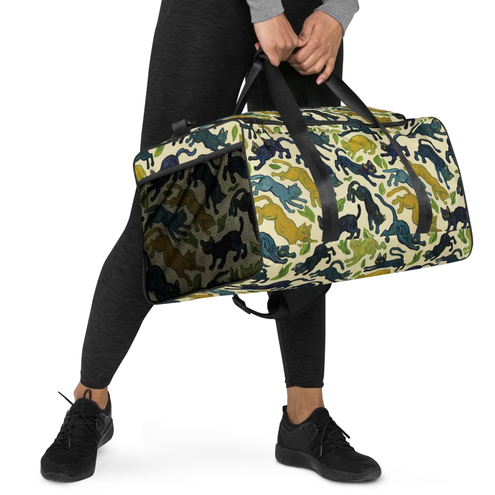 Velvet Alley Cats on Duffle Bag — Right Front