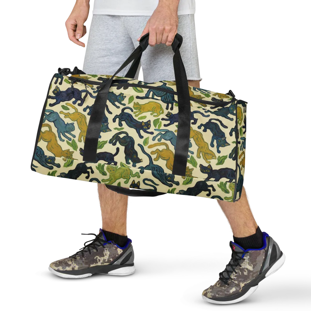 Velvet Alley Cats on Duffle Bag — Front