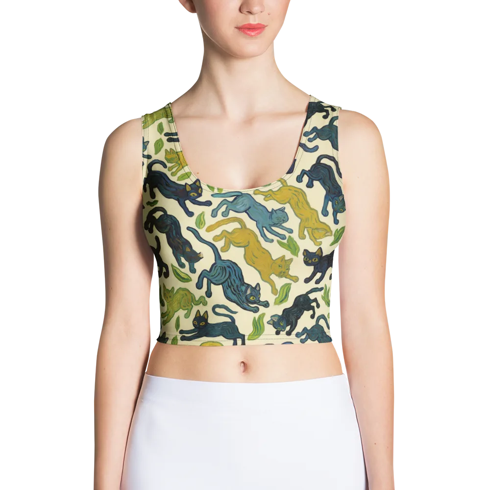 Velvet Alley Cats on Crop Top — Front