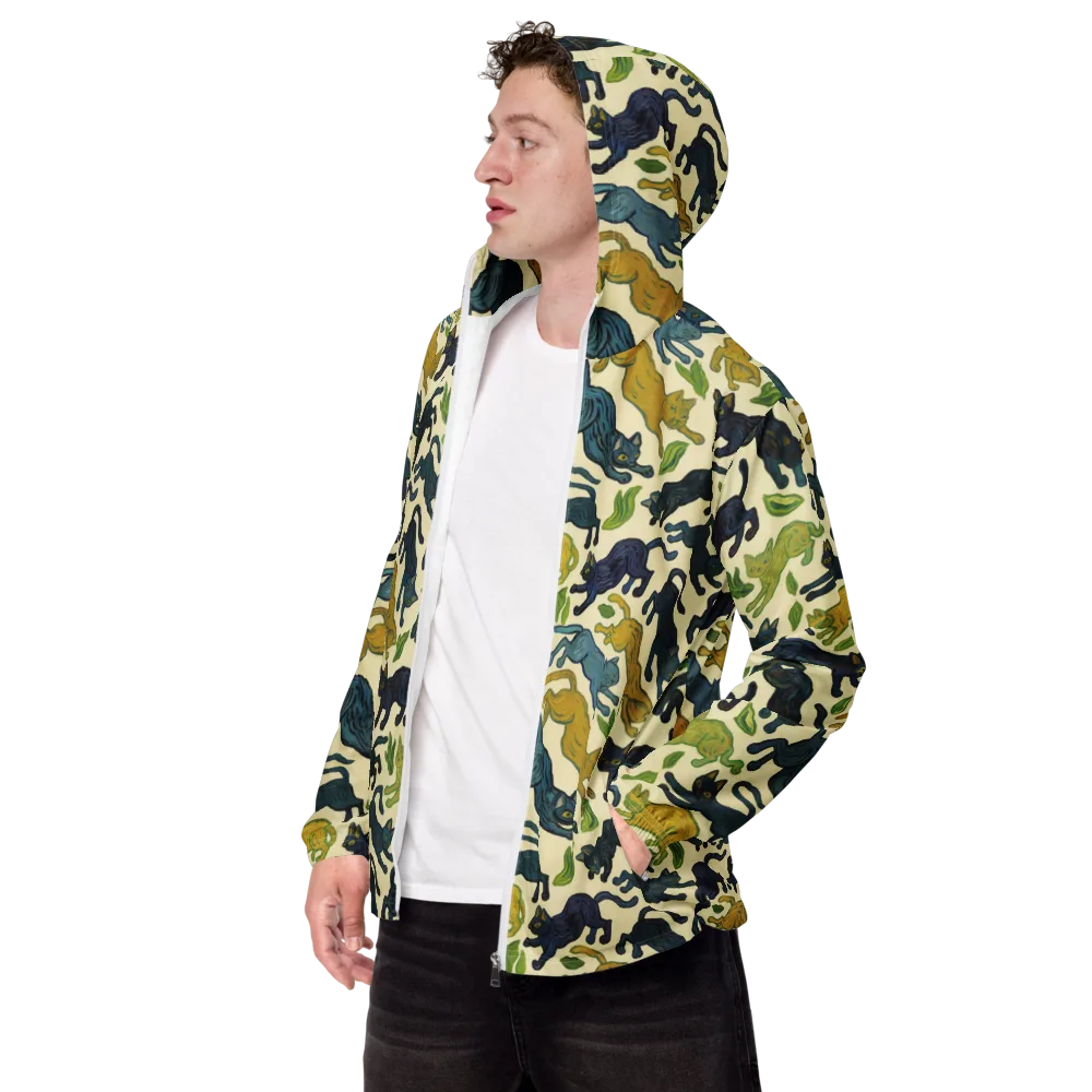 Velvet Alley Cats on Men's Windbreaker — Left Front