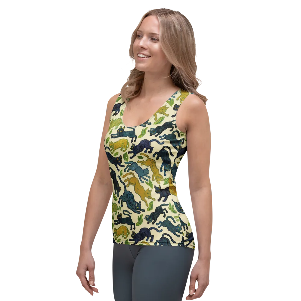 Velvet Alley Cats on Women's Tank Top — Left Front