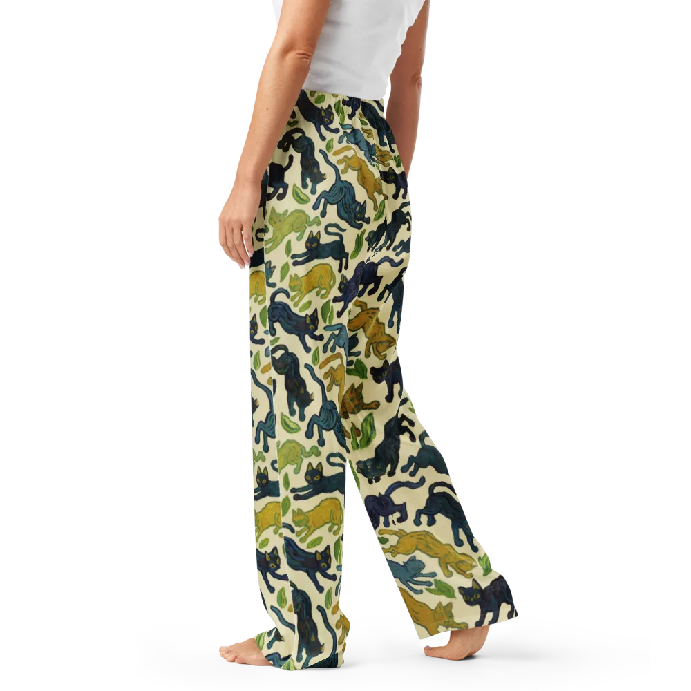 Velvet Alley Cats on Women's Pajama Pants — Left
