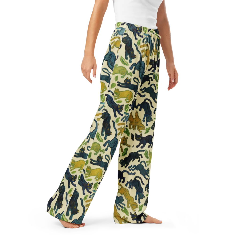 Velvet Alley Cats on Women's Pajama Pants — Right Front