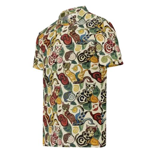 Spiral Prowl on a Men's Slim Fit Polo Shirt