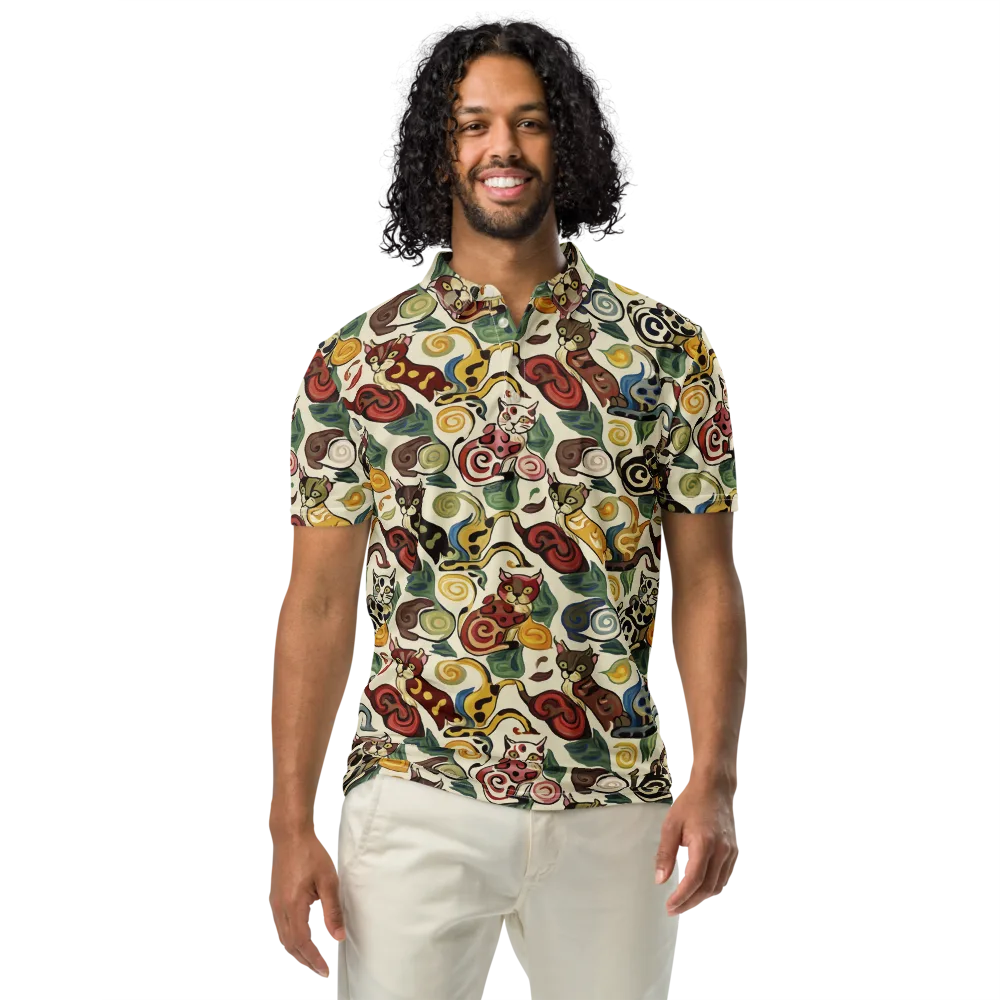 Spiral Prowl on Men's Slim Fit Polo Shirt — Front