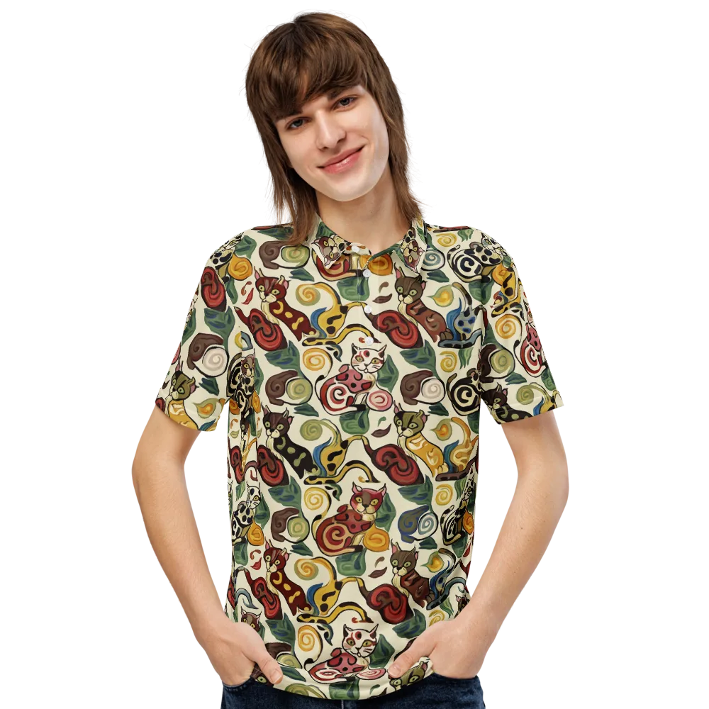 Spiral Prowl on Men's Slim Fit Polo Shirt — Front