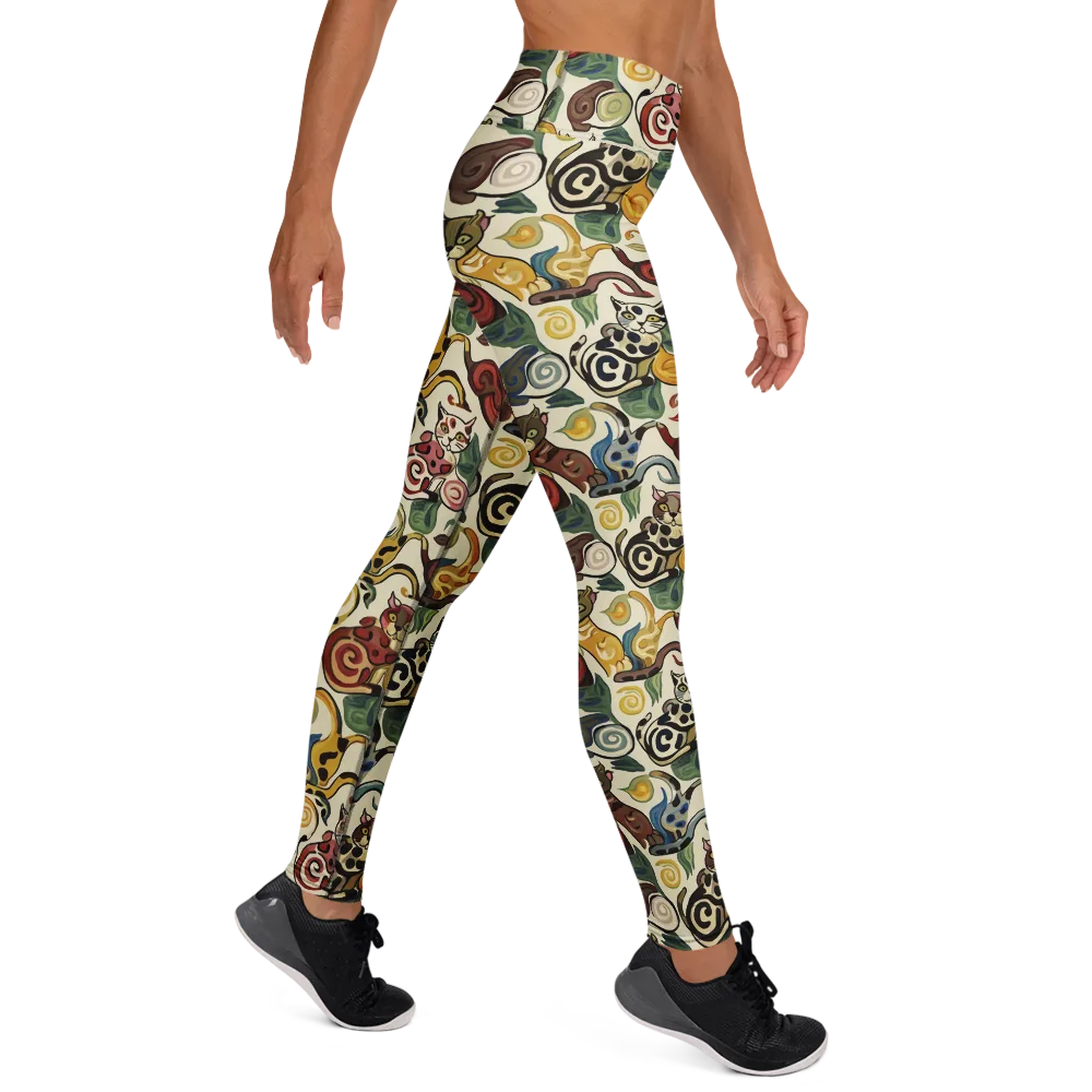 Spiral Prowl on Yoga Leggings — Right