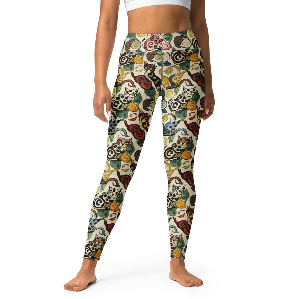 Spiral Prowl on Yoga Leggings — Front