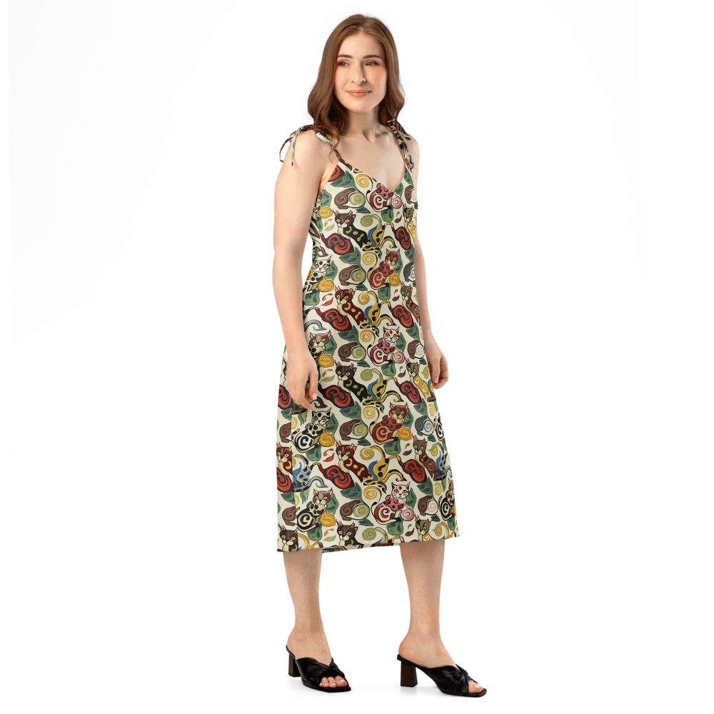 Spiral Prowl on Slip Dress — Right Front