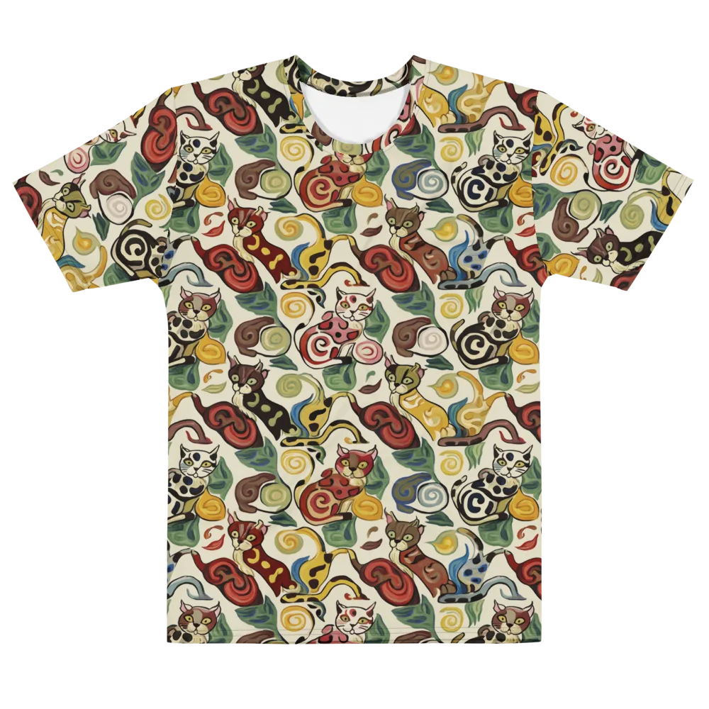 Spiral Prowl on Men's Cotton Crew Neck T-Shirt — Front