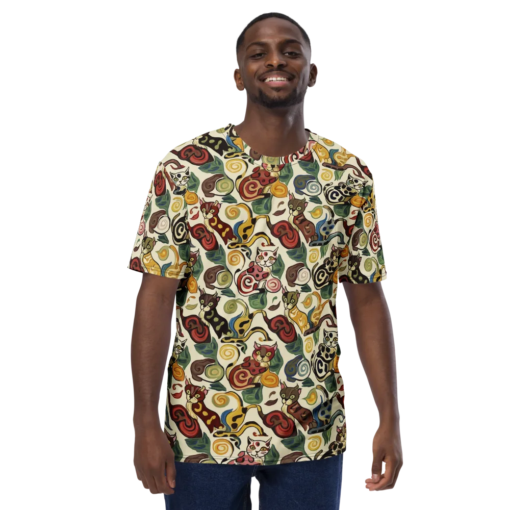 Spiral Prowl on Men's Crew Neck T-Shirt — Front