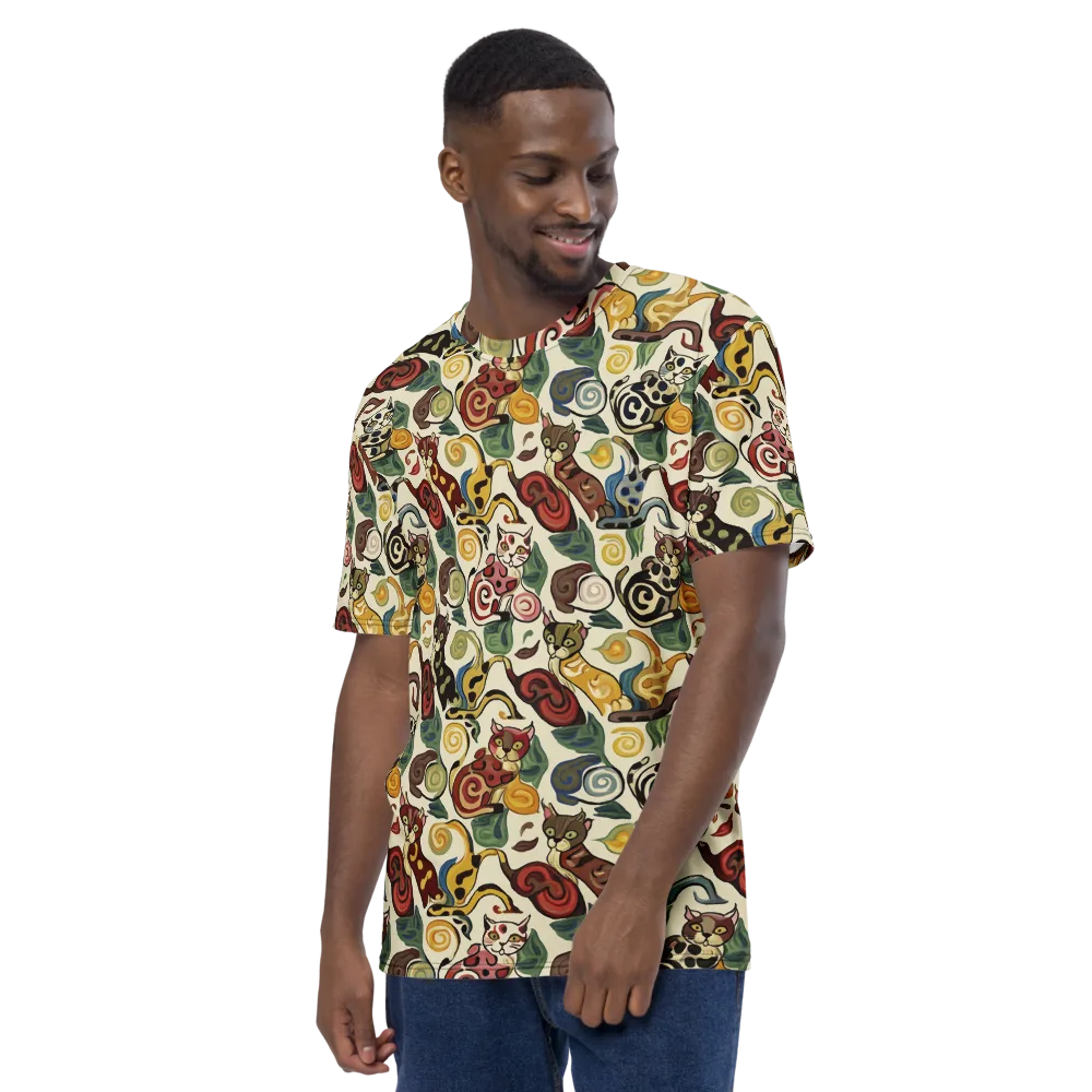 Spiral Prowl on Men's Crew Neck T-Shirt — Left