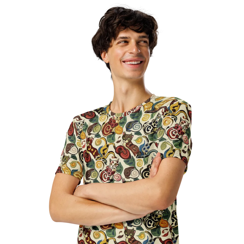 Spiral Prowl on Men's Crew Neck T-Shirt — Left Front