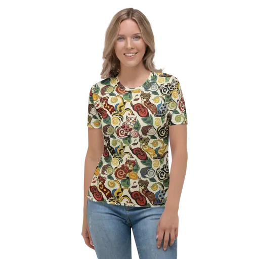 Spiral Prowl on a Women's Crew Neck T-Shirt