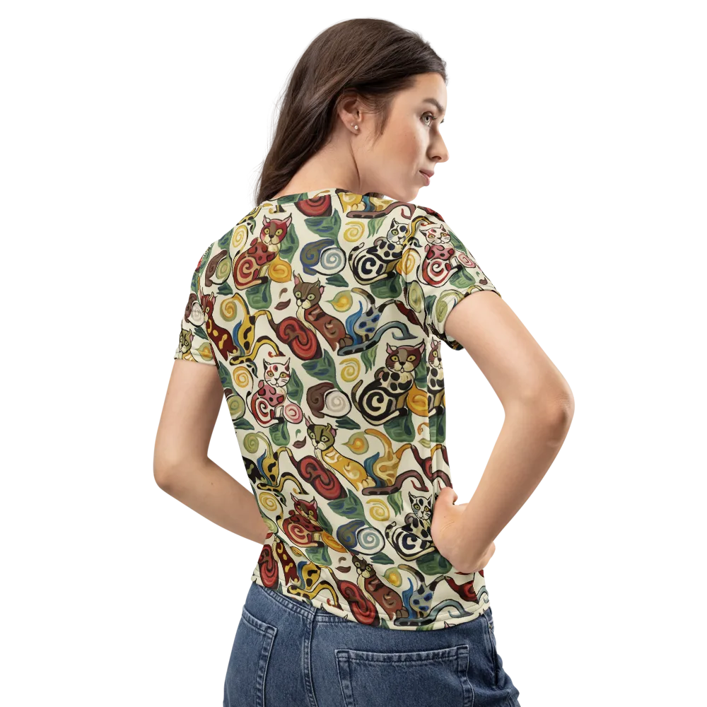 Spiral Prowl on Women's Crew Neck T-Shirt — Back