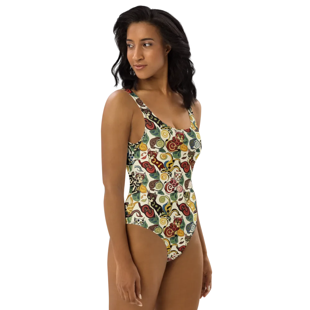Spiral Prowl on One-Piece Swimsuit — Right