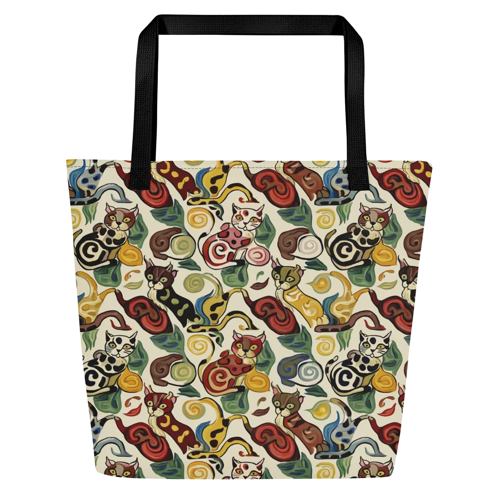 Spiral Prowl on Large Tote Bag W/ Pocket — Front