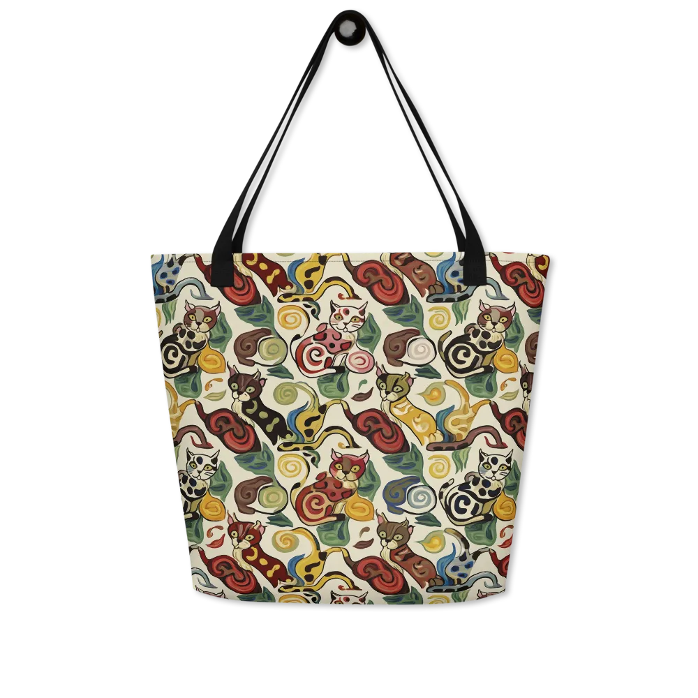 Spiral Prowl on Large Tote Bag W/ Pocket — Front