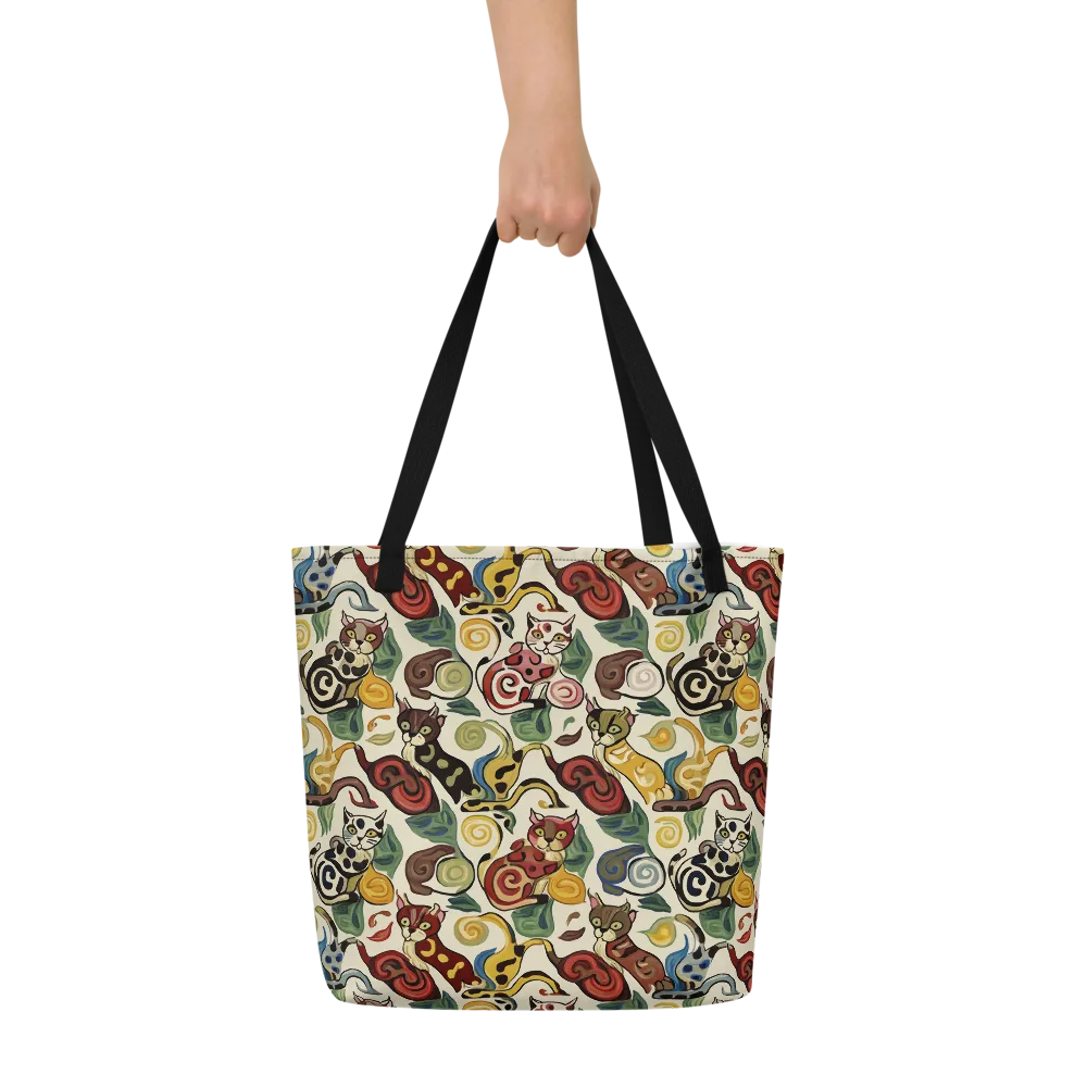 Spiral Prowl on Large Tote Bag W/ Pocket — Front