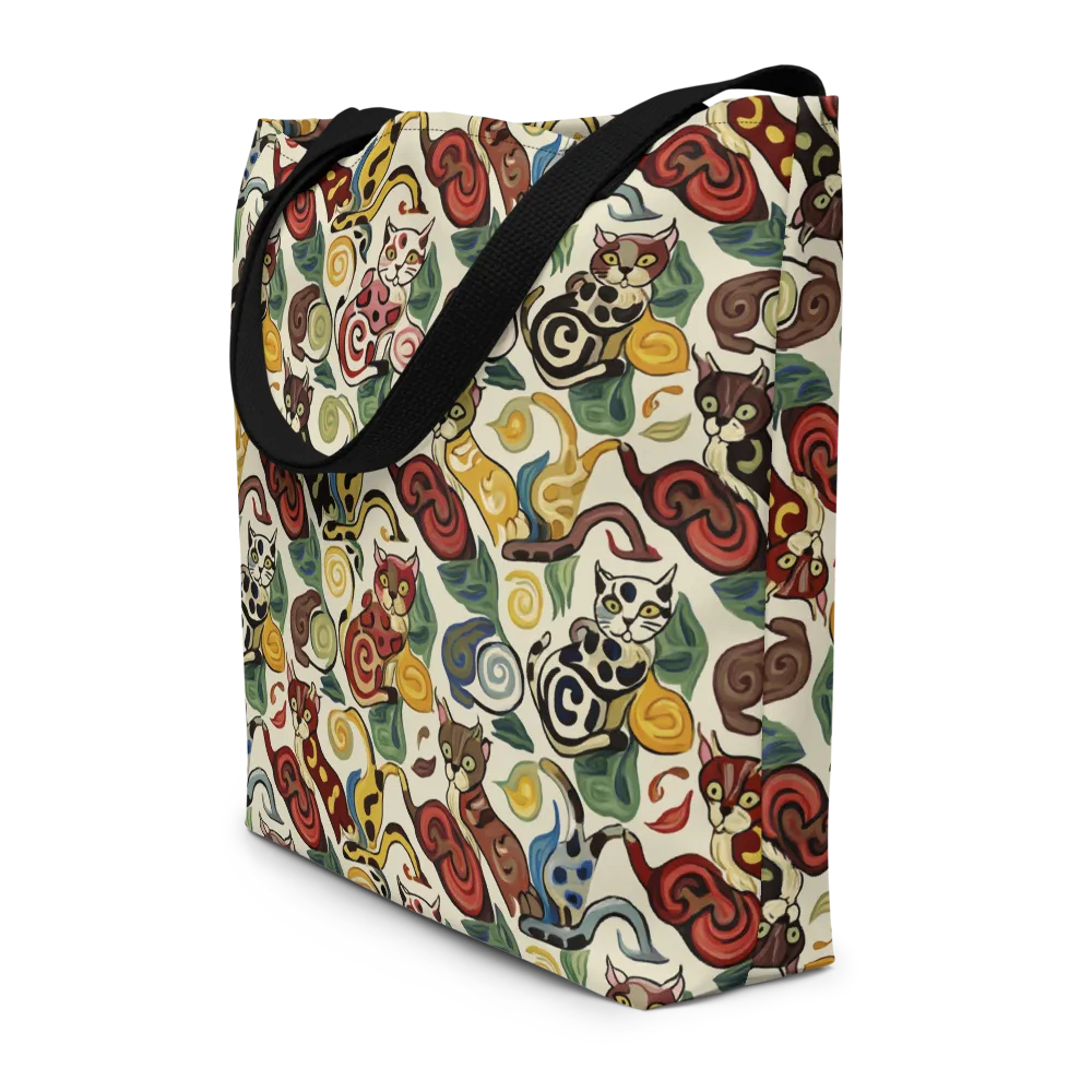 Spiral Prowl on Large Tote Bag W/ Pocket — Front
