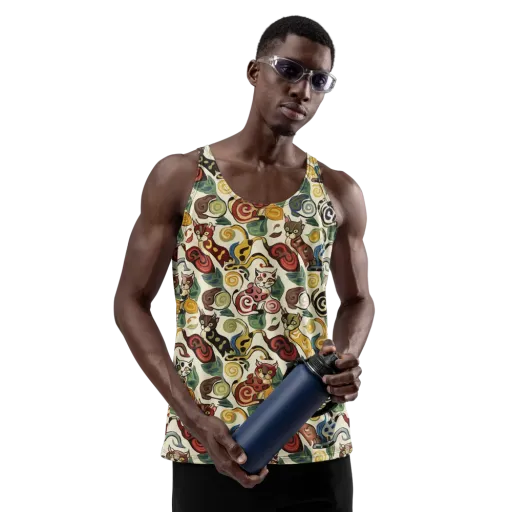 Spiral Prowl on a Men's Tank Top