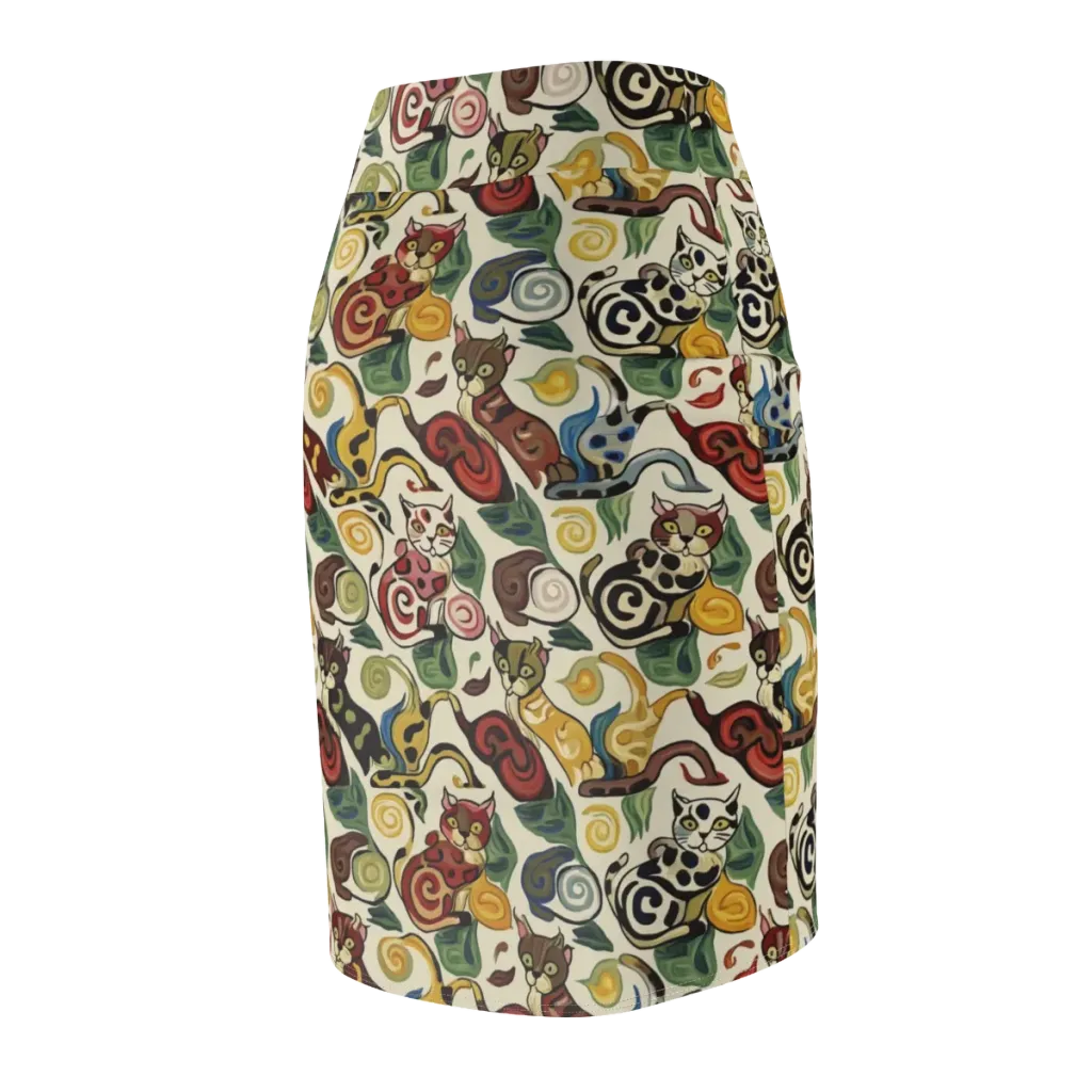 Spiral Prowl on Pencil Skirt — Back Side