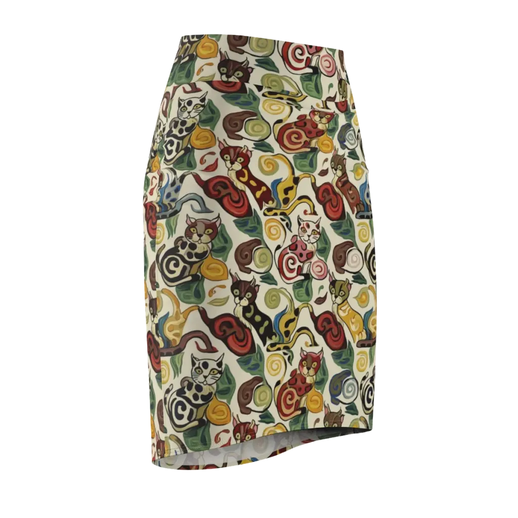 Spiral Prowl on Pencil Skirt — Front Side